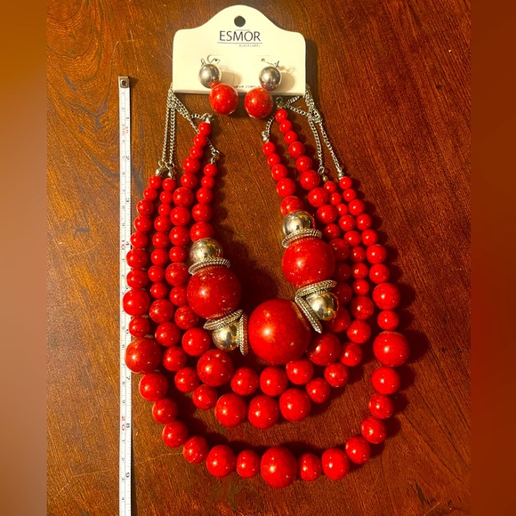 Fashion custom necklace multi strand, different size beads. - Picture 2 of 2